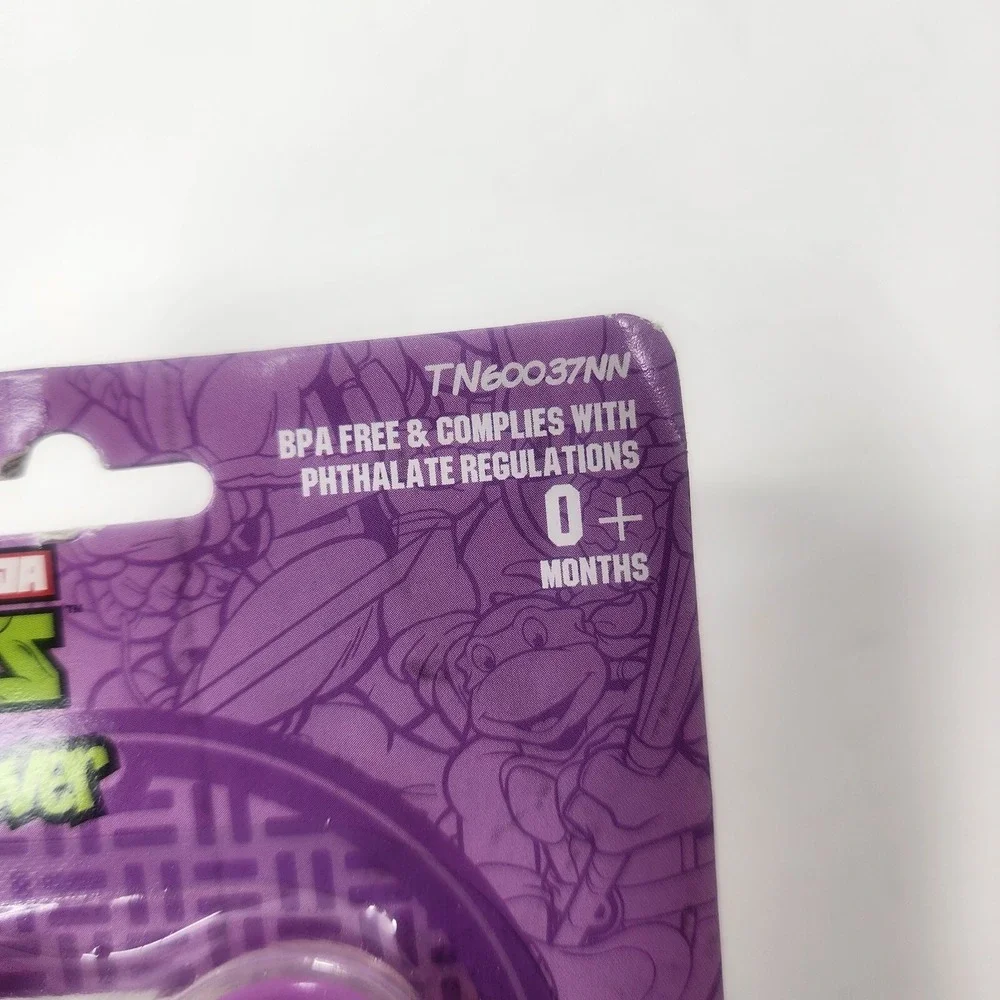 Teenage Mutant Ninja Turtles Donatello Baby Pacifier with Cover NEW in Package
